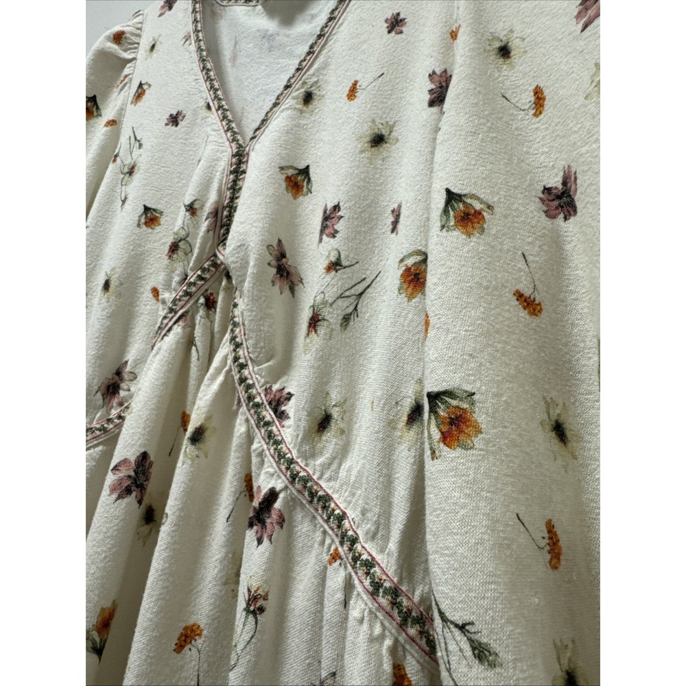 Max Studio London Boho Peasant Maxi Dress Wild Flowers‎ Size Womens XL - Picture 4 of 11